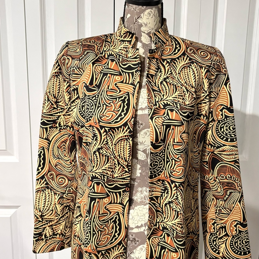 Artistic Patterned Women's Blazer - Picture 6 of 6